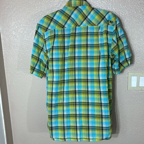 Outdoor research men’s medium jinx shirt plaid button up lightweight gorpcore - Picture 3 of 6
